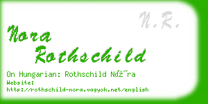 nora rothschild business card